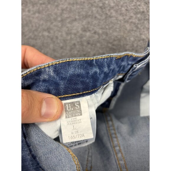 AC For AG Jeans Womens 4 28 Light Wash Flare Bell Bottom Distressed Raw Hem - Picture 9 of 9